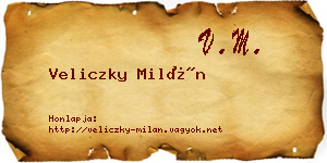 Veliczky Milán névjegykártya